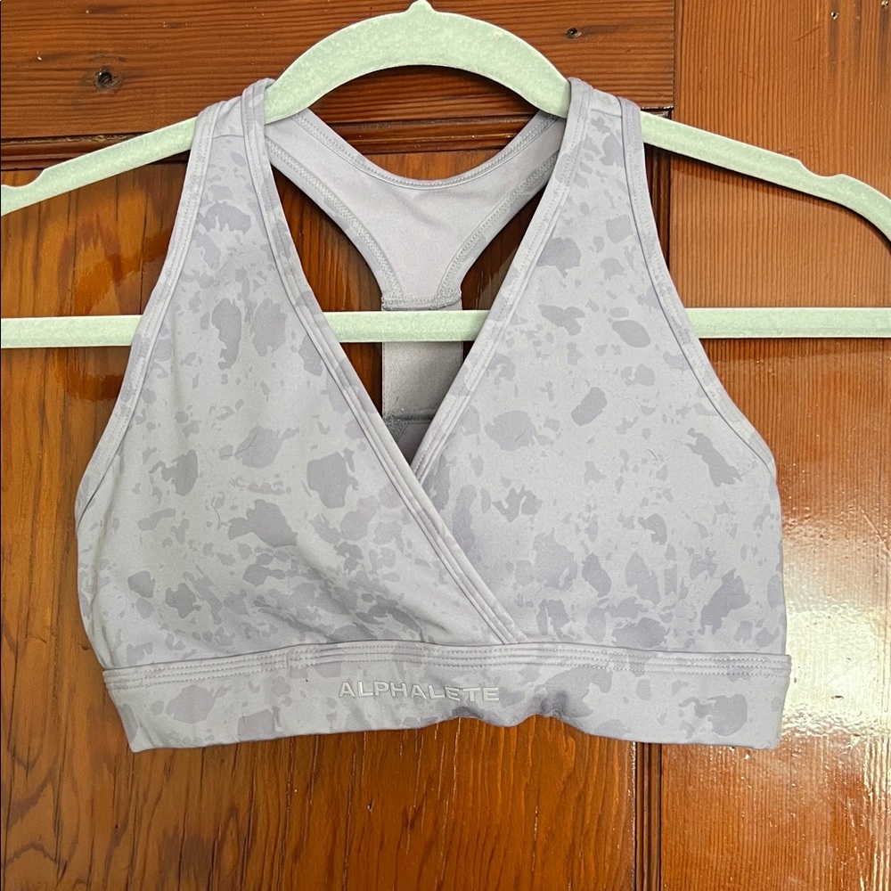 Alphalete Camo Light Purple Sports Bra